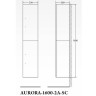 Шкаф пенал BelBagno Aurora 33 AURORA-1600-2A-SC-BL-P-R подвесной