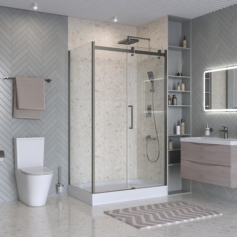 Душевой уголок BelBagno Marino 2 110x80 MARINO-2-AH-1-110/80-C-GM