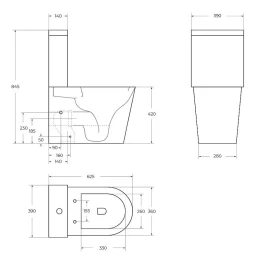 Унитаз-компакт BelBagno Flay-Tor BB2149CP-TOR/BB2149T/BB865SC