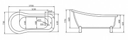 Акриловая ванна BelBagno 170х73 BB20-1700