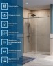 Душевая дверь BelBagno Soft Close-2 160 SOFT_CLOSE-2-BF-1-160-C-GM