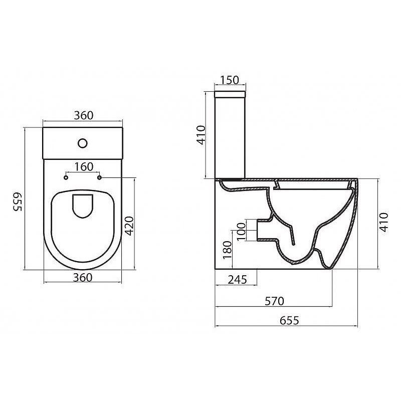 Унитаз-компакт BelBagno Marino BB105CPR/BB105SC