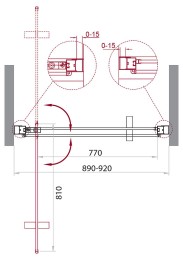 Душевая дверь BelBagno Marmi 90 MARMI-B-1-90-C-Cr