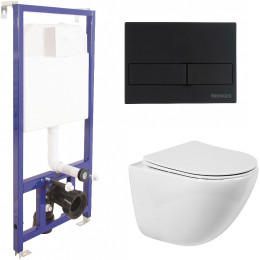 Комплект унитаза BelBagno Amanda BB051CHR+BB051SC с инсталляцией Berges Novum L5 040215