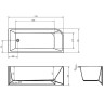 Акриловая ванна BelBagno 170x73 R BB712-1700-730-R