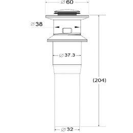 донный клапан BelBagno BB-PCU-02-IN click-clack