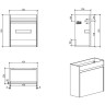 Тумба под раковину BelBagno Pietra Mini 46 PIETRA MINI-460-1A-SO-BL-L подвесная