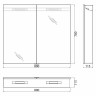 Зеркальный шкаф BelBagno 80 SPC-2A-DL-BL-800 с подсветкой