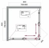 Душевой уголок BelBagno Uno 80х80 UNO-195-A-2-80-C-Cr