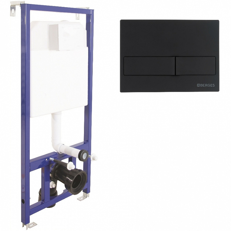 Комплект унитаза BelBagno Uno BB3105CHR/SC с инсталляцией Berges Novum L5 040215