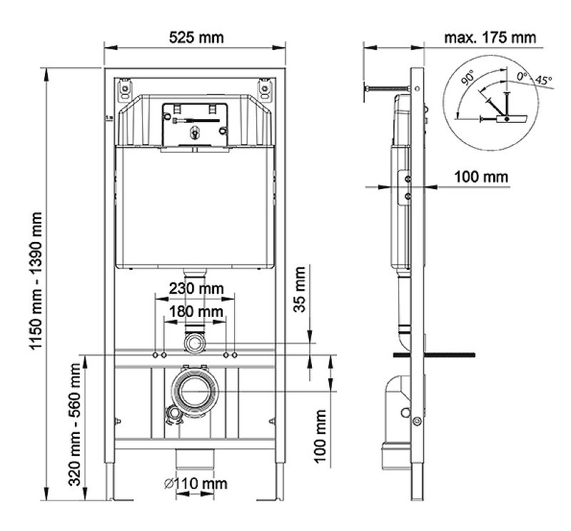 Комплект унитаза BelBagno Uno BB3105CHR/SC с инсталляцией Berges Novum L5 040215