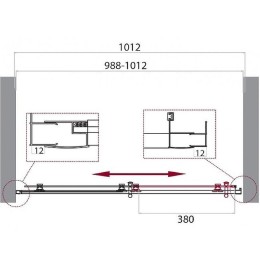 Душевая дверь BelBagno Uno 100 UNO-195-BF-1-100-C-Cr