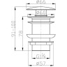 донный клапан BelBagno BB-SC-NERO Сlick-Сlack