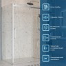 Душевой уголок BelBagno Marino 2 140x80 MARINO-2-AH-1-140/80-C-Cr