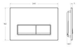 Кнопка смыва BelBagno BB-15R-NERO.M