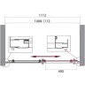 Душевая дверь BelBagno Uno 110 UNO-195-BF-1-110-C-Cr