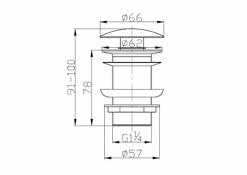 донный клапан BelBagno BB-SC-ORO Сlick-Сlack