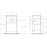 Тумба под раковину BelBagno Kraft 39 50 KRAFT39-500/390-2C-PIA-BO