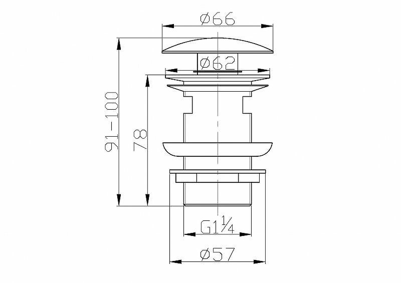 донный клапан BelBagno BB-SAT-ORO Сlick-Сlack