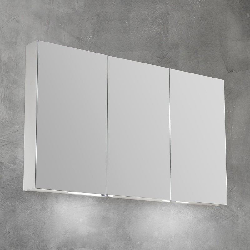 Зеркальный шкаф BelBagno 120 SPC-3A-DL-BL-1200 с подсветкой