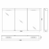 Зеркальный шкаф BelBagno 120 SPC-3A-DL-BL-1200 с подсветкой