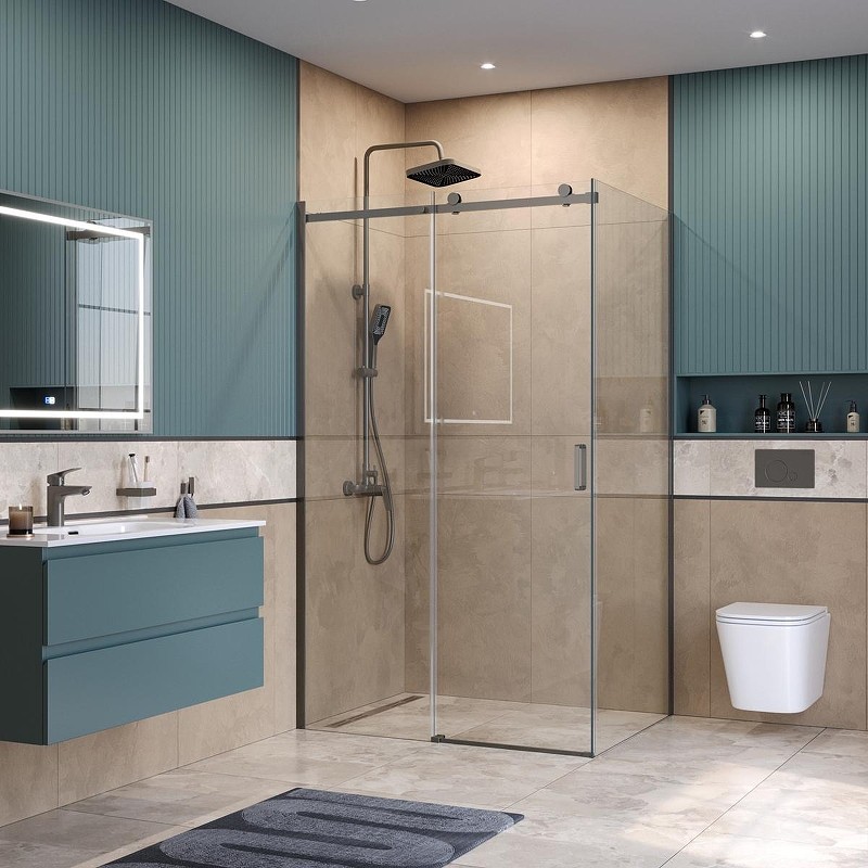 Душевой уголок BelBagno Soft Close-2 130x90 SOFT_CLOSE-2-AH-1-130/90-C-GM