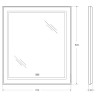 Зеркало BelBagno Kraft 70 SPC-KRAFT-700-800-LED-TCH-WARM-NERO с подсветкой