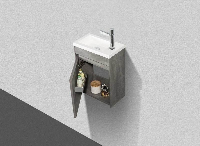 Тумба под раковину BelBagno Pietra Mini 40 PIETRA MINI-400-1A-SO-SCM-L подвесная