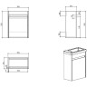 Тумба под раковину BelBagno Pietra Mini 40 PIETRA MINI-400-1A-SO-SCM-R подвесная