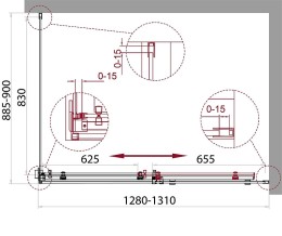 Душевой уголок BelBagno Acqua 130х90 ACQUA-AH-1-130/90-C-Cr