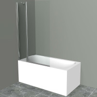Шторка на ванну BelBagno UNO-V-11-120/150-C-Cr