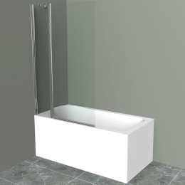 Шторка на ванну BelBagno UNO-V-11-120/150-C-Cr
