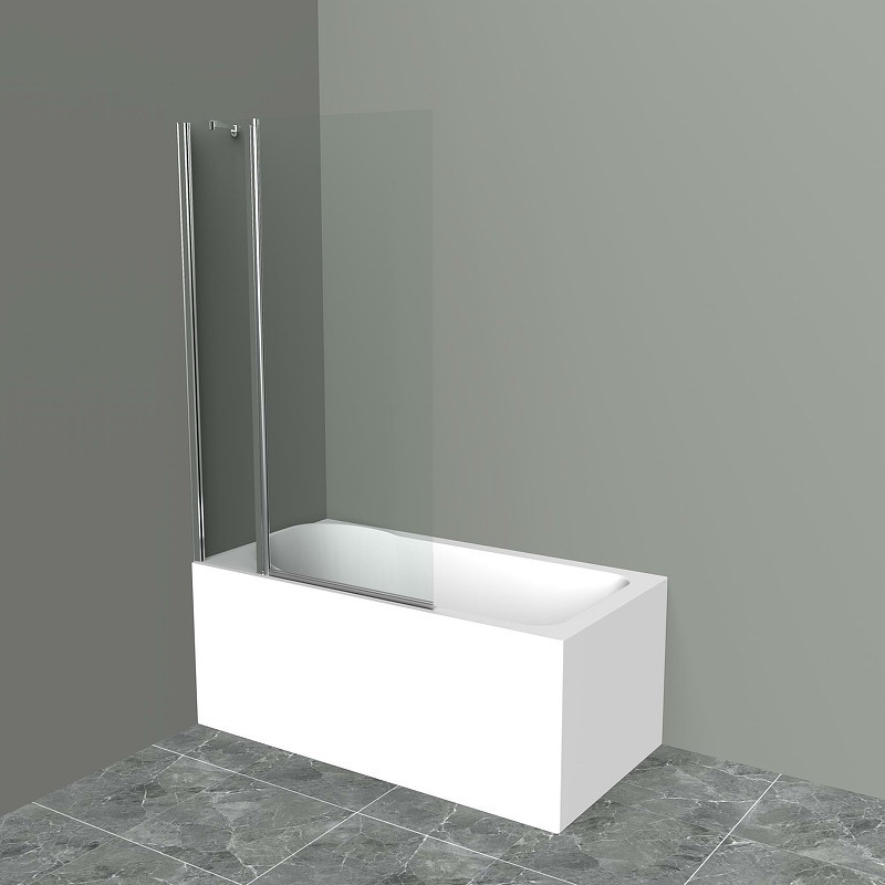 Шторка на ванну BelBagno UNO-V-11-120/150-C-Cr