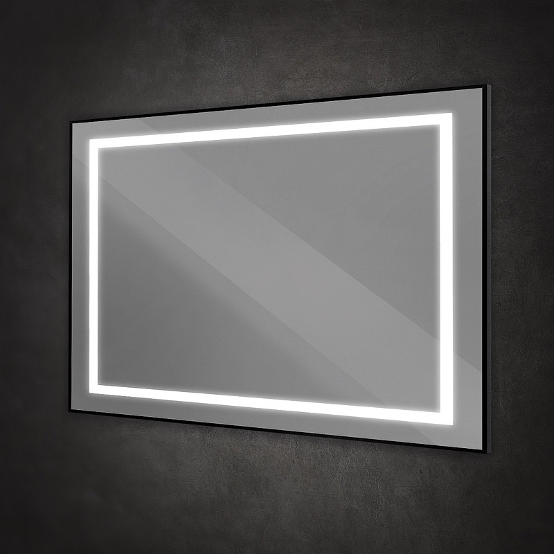 Зеркало BelBagno Kraft 120 SPC-KRAFT-1200-800-SENS-NERO с подсветкой