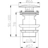 донный клапан BelBagno BB-SAT-CRM click-clack