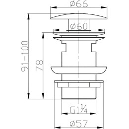 донный клапан BelBagno BB-SAT-CRM click-clack