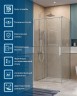 Душевой уголок BelBagno Soft Close-1 100x90 SOFT_CLOSE-1-AH-1-100/90-C-Cr
