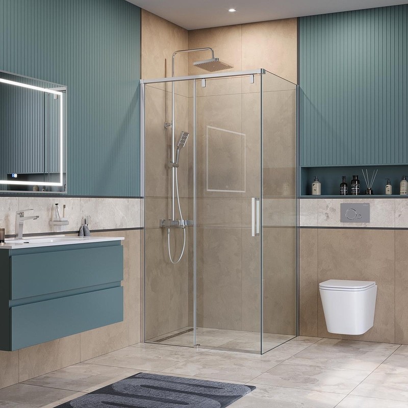 Душевой уголок BelBagno Soft Close-1 100x90 SOFT_CLOSE-1-AH-1-100/90-C-Cr