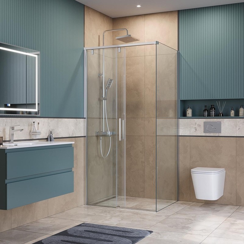 Душевой уголок BelBagno Soft Close-1 100x90 SOFT_CLOSE-1-AH-1-100/90-C-Cr