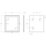 Зеркало BelBagno Kraft 70 SPC-KRAFT-700-800-SENS-NERO с подсветкой