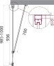 Душевая стенка BelBagno Marmi 100 MARMI-100-FIX-C-Cr