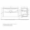 Тумба под раковину BelBagno Marino-H60 110 MARINO-H60-1100-2C-SO-RN-P подвесная