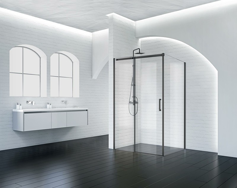 Душевой уголок BelBagno Acqua 140х90 ACQUA-AH-1-140/90-C-NERO