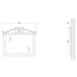 Зеркало BelBagno Primavera 99 BB45S/PBA