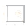 Душевая перегородка BelBagno Kraft 100 KRAFT-L-1-100-C-NERO