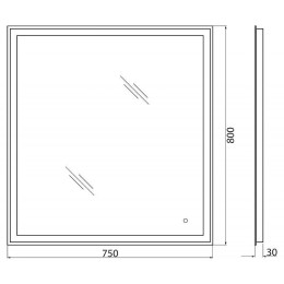 Зеркало BelBagno SPC-GRT-750-800-LED-TCH с подсветкой