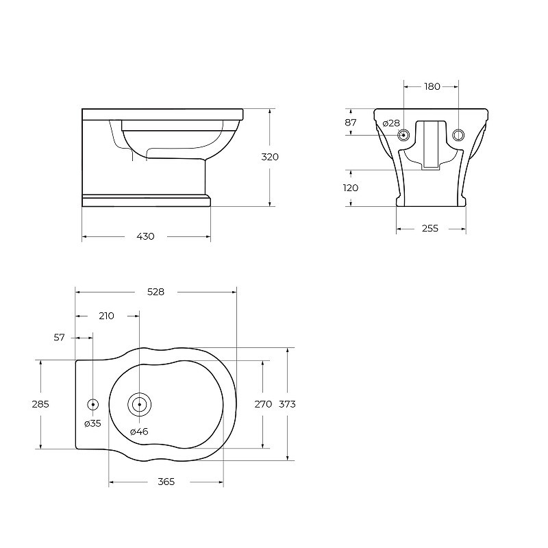 Биде BelBagno Boheme BB115BH подвесное