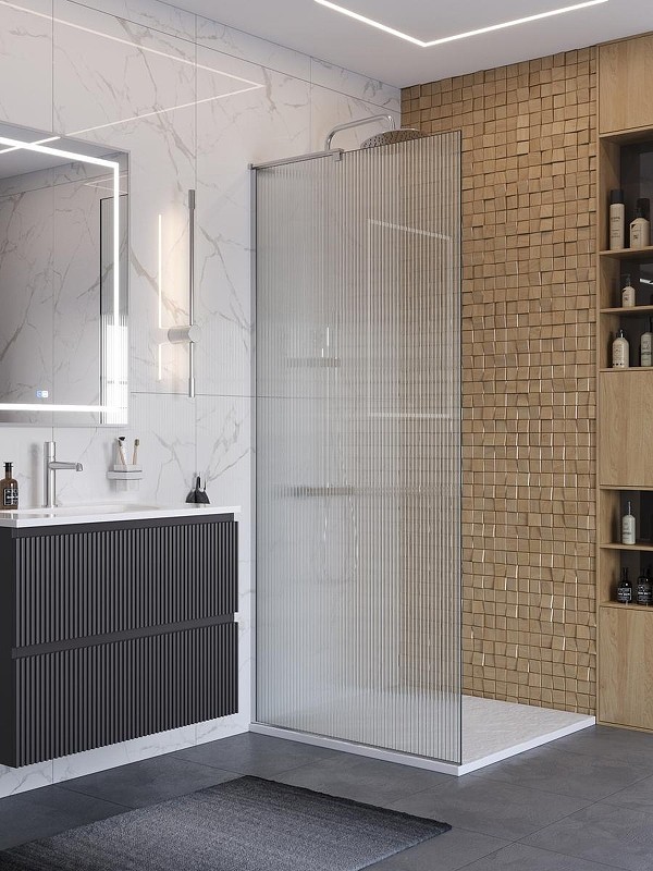 Душевая перегородка BelBagno Uno 90 UNO-L-1-TB-90-FL-Cr