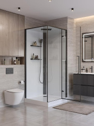 Душевая кабина BelBagno Uno 90х90 R UNO-CAB-A-1-90-C-NERO-Bi-TOP-R