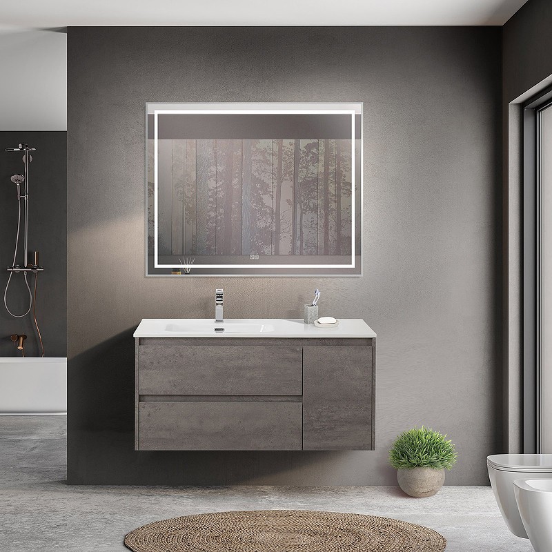 Тумба под раковину BelBagno Kraft 100 L KRAFT-1000-2C-1A-SO-CG-L подвесная